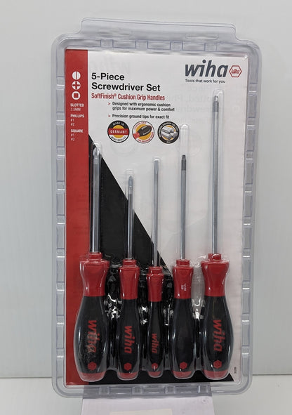 Wiha 5-Piece Composite Handle Assorted Screwdriver Set