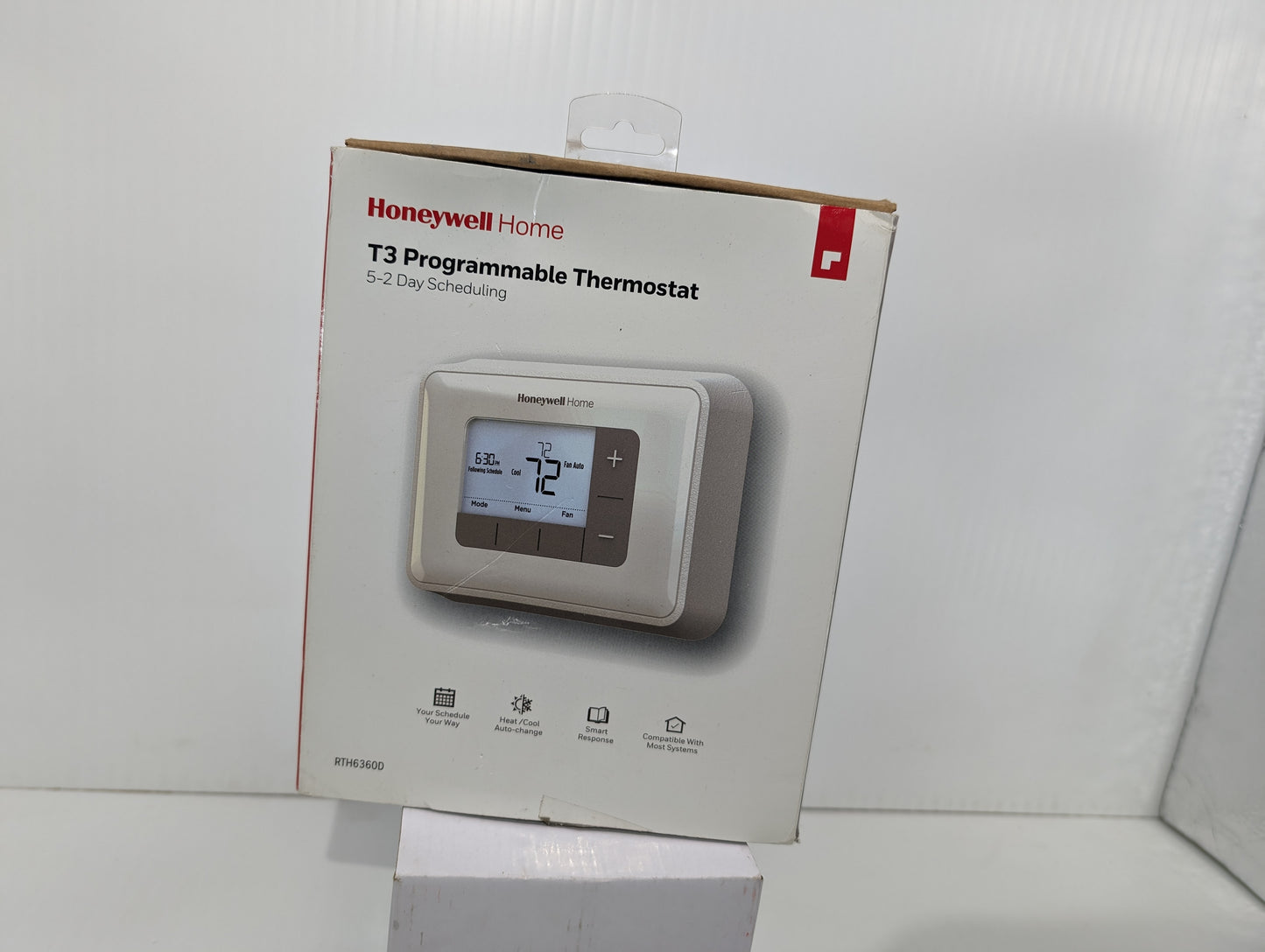 Honeywell Home T3 5-2 Day Programmable Thermostat with 2H/2C Multistage Heating and Cooling