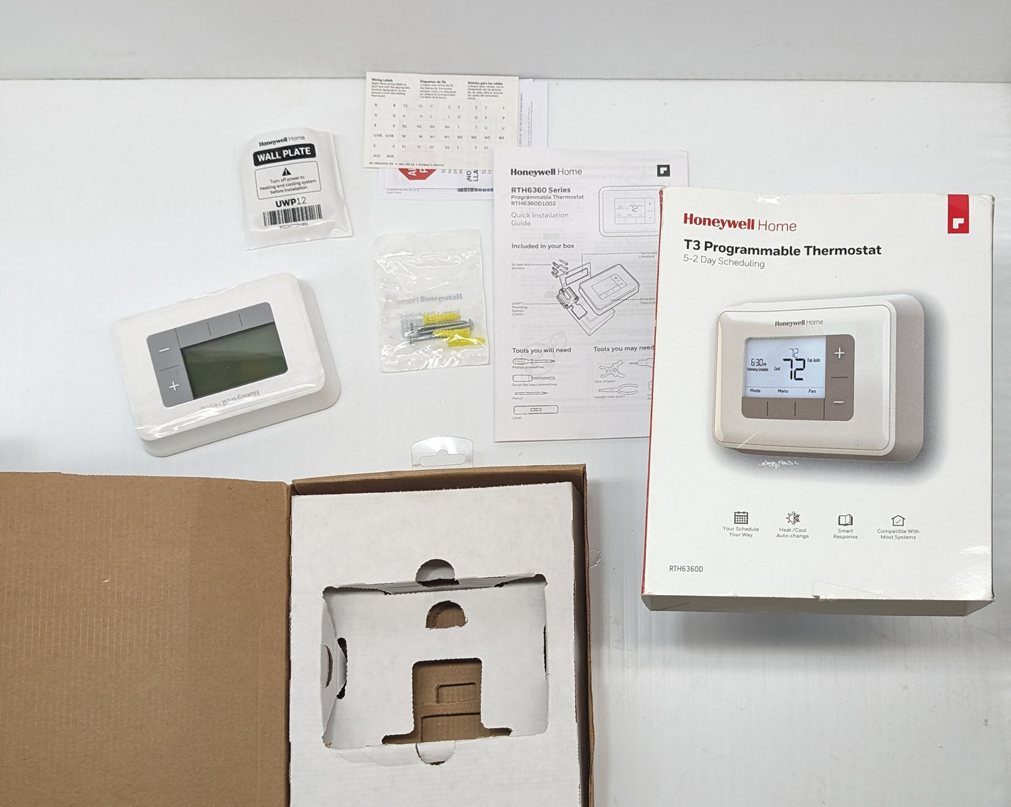 Honeywell Home T3 5-2 Day Programmable Thermostat with 2H/2C Multistage Heating and Cooling