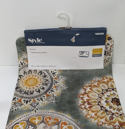 Style Selections 2-ft x 4-ft Mandala Rectangular Indoor Decorative Anti-fatigue Mat